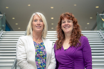 Susan Carr, NHS Grampianâ€™s Director of Allied Health Professions and Public Protection with Dawn Mitchell, Head of The School of Health Sciences at RGU.